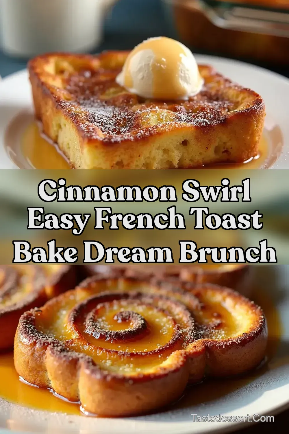 Easy French Toast Bake with Cinnamon Swirl No Soak - Taste…