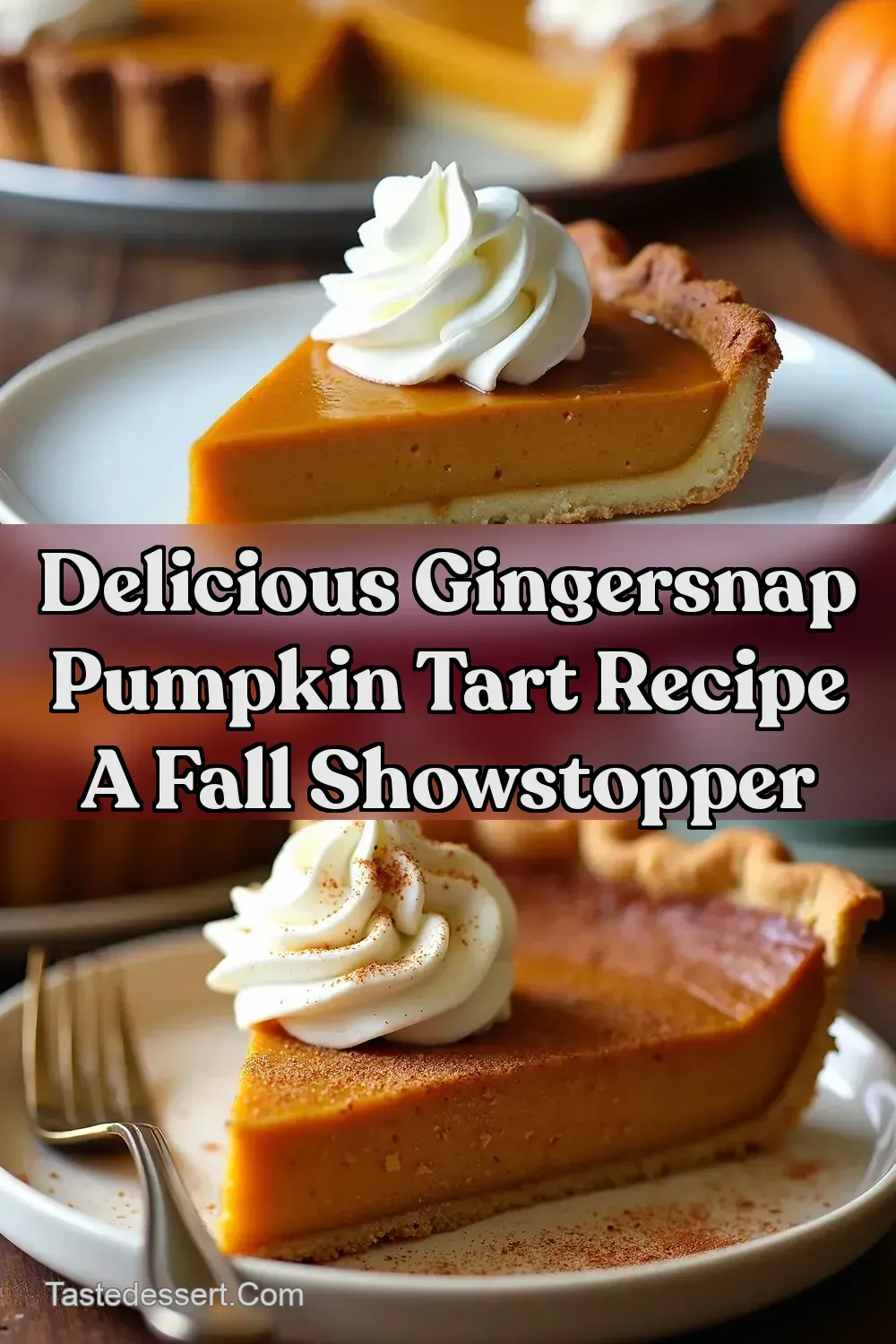 Spiced Gingersnap Pumpkin Tart My Easy Fall Dessert - Taste…