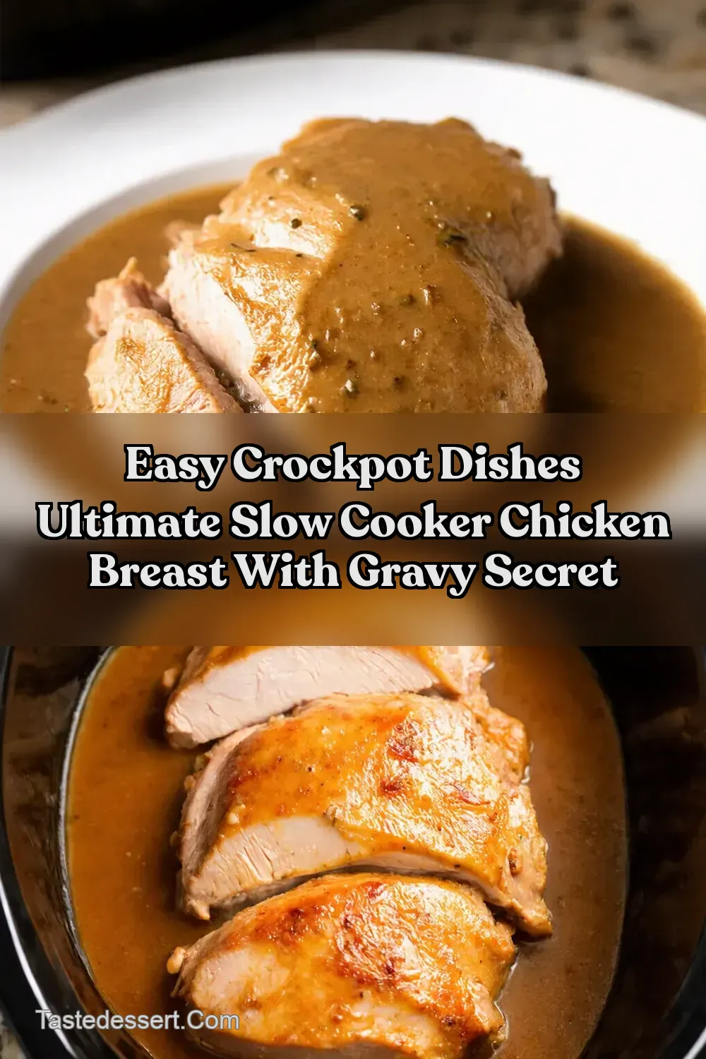 Easiest Slow Cooker Chicken Breast with Gravy Ever - Taste…