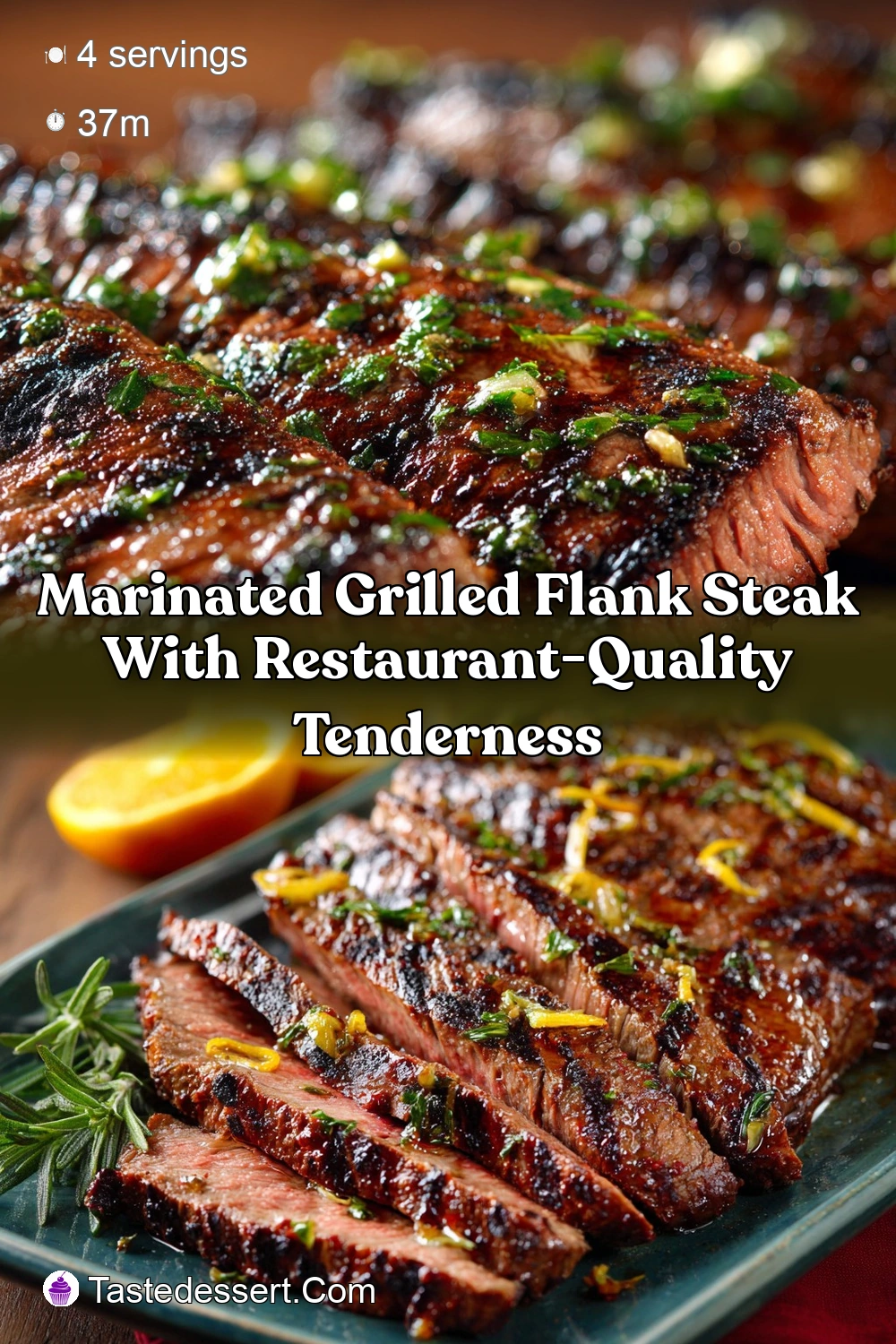 Marinated Grilled Flank Steak: Easy Citrus-Herb Marinade…