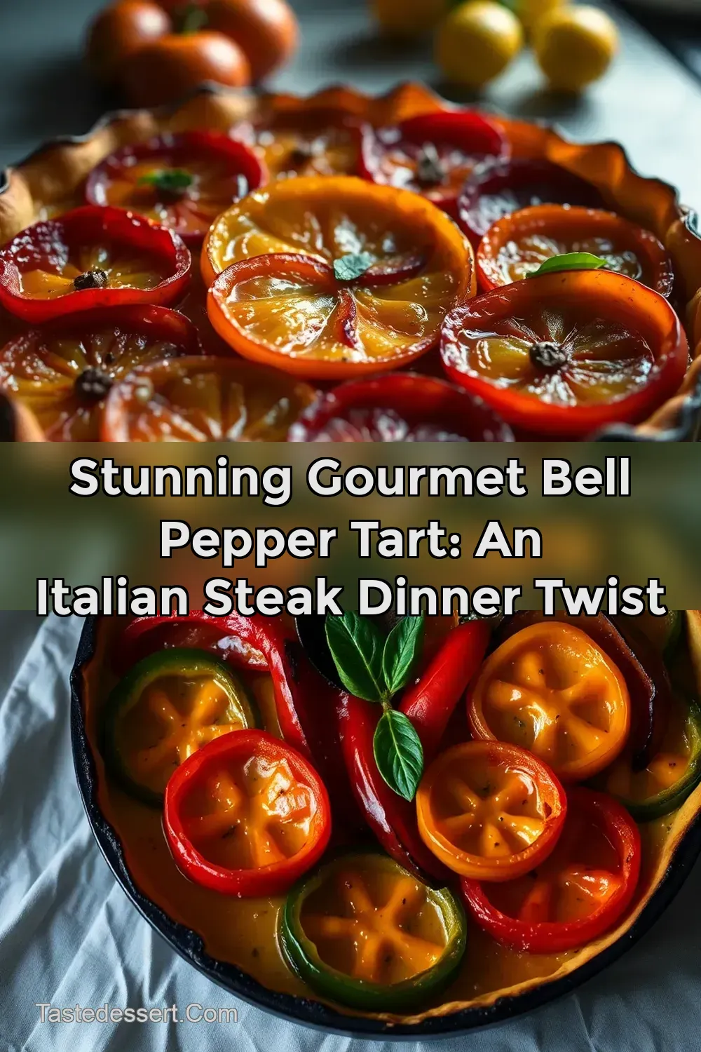 Stunning Gourmet Bell Pepper Tart: An Italian Steak Dinner Twist