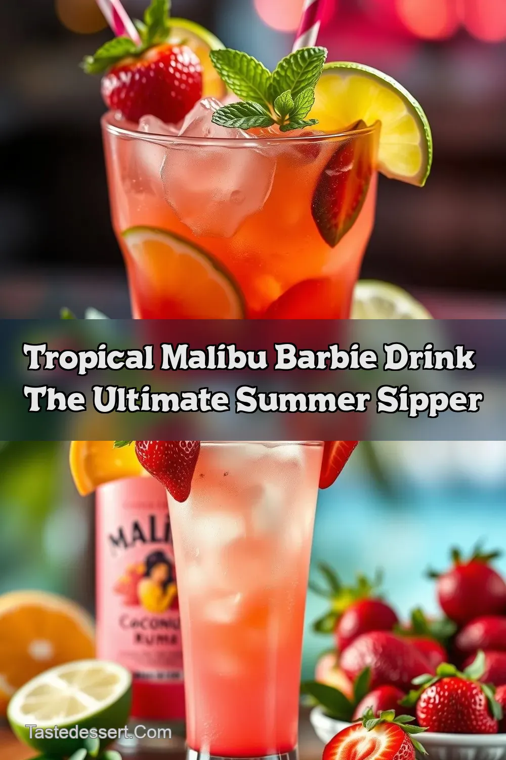 Easy Malibu Barbie Drink: A Tropical Berry Bliss for Summer…