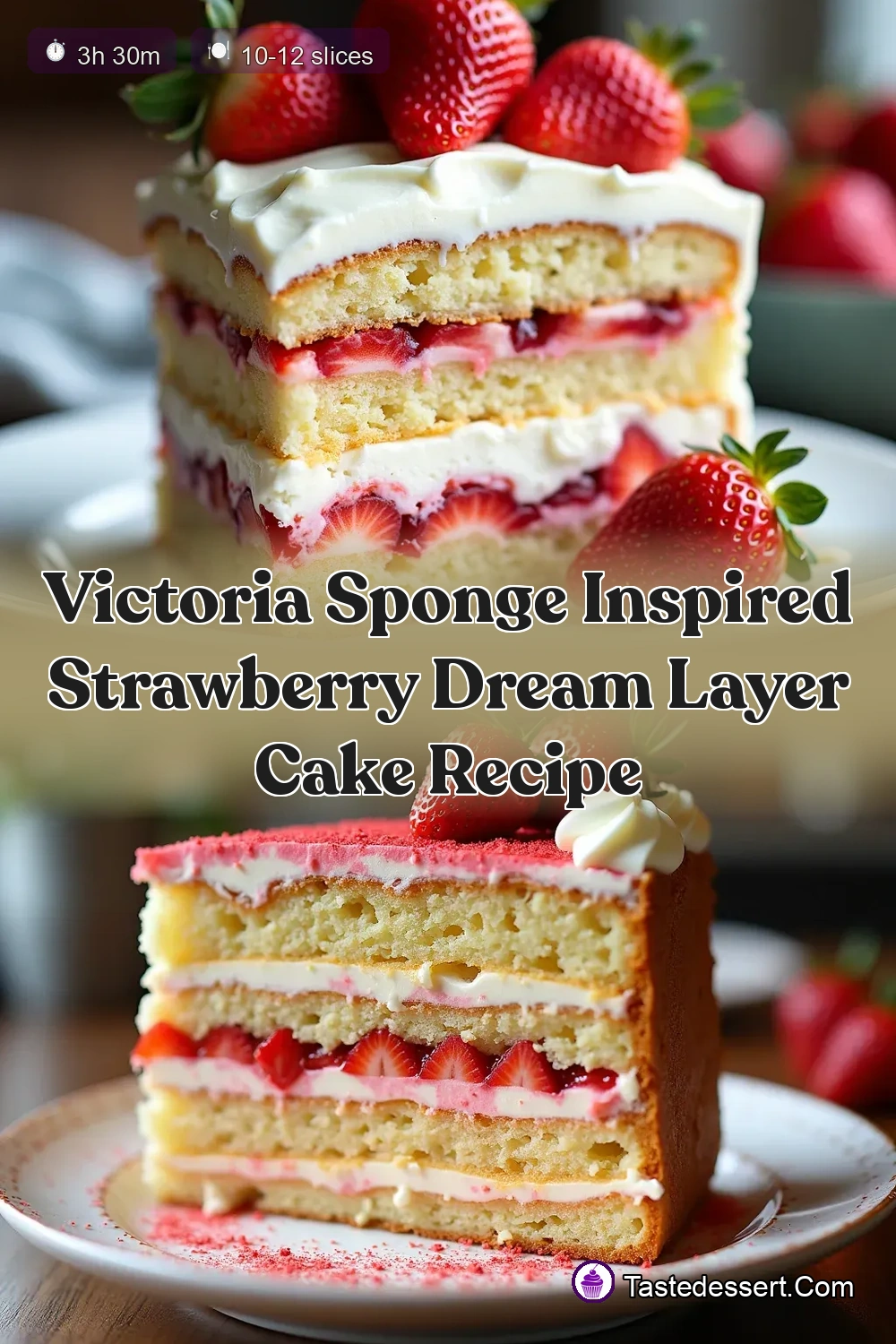 The Ultimate Strawberry Layer Cake with Swiss Meringue