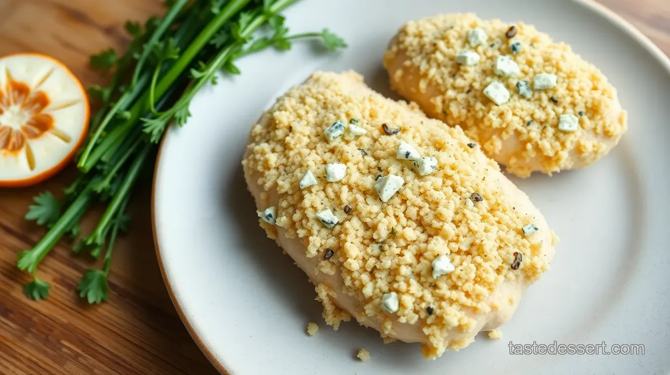 Blue Cheese Powder Herb-Crusted Chicken