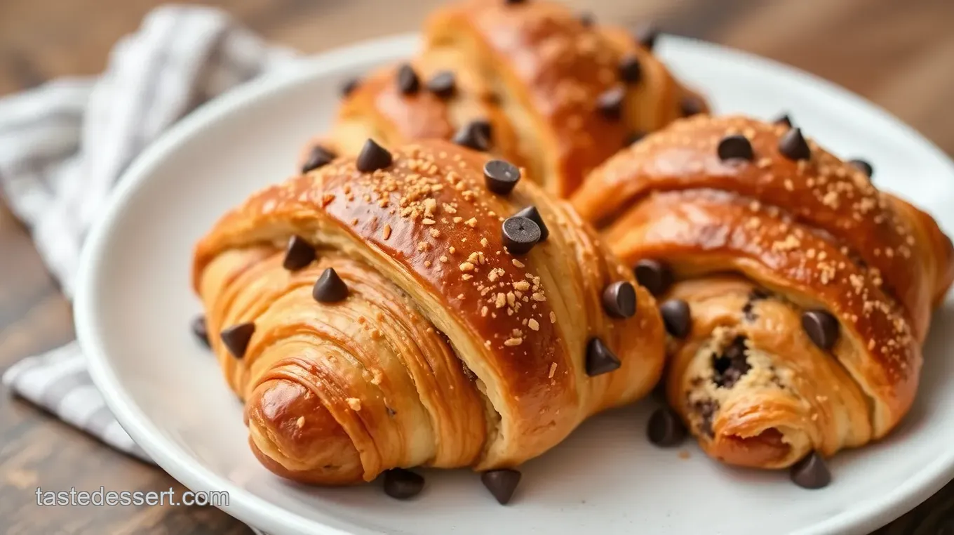 Delicious Chocolate Chip Cookie Stuffed Croissants