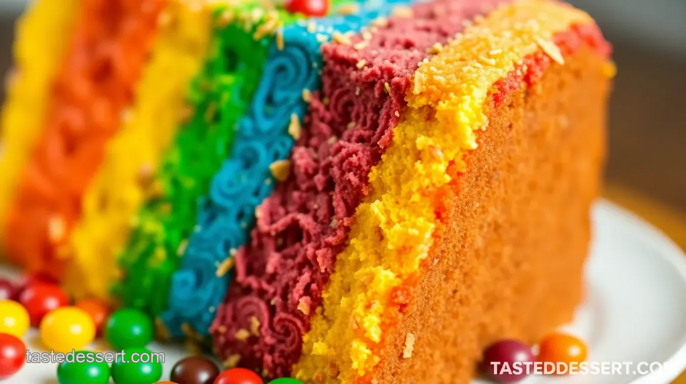 Skittles Rainbow Cake