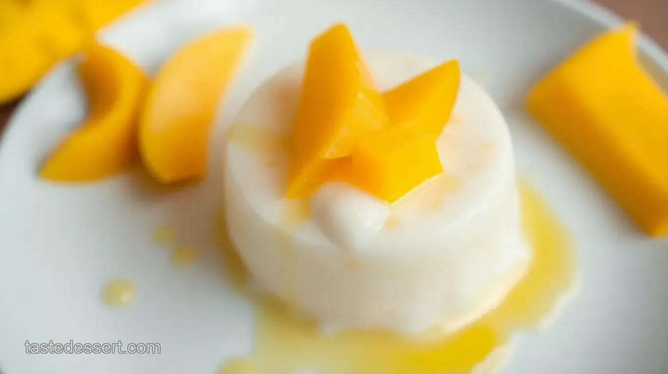 Mahjong-Inspired Coconut Mango Pudding