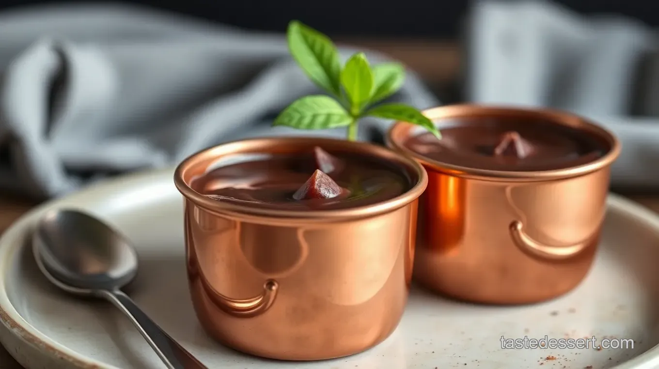 Copper-Infused Spiced Chocolate Pots de Crème