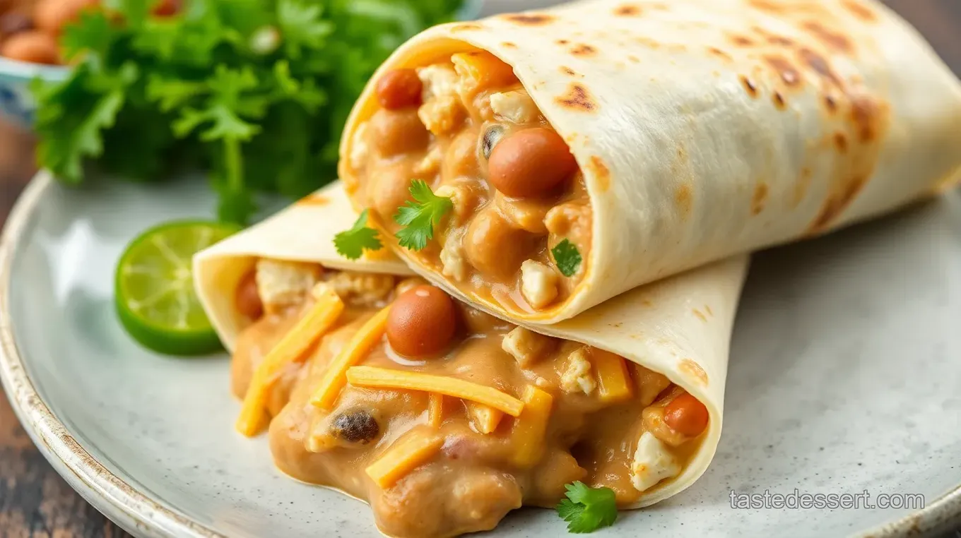 Delicious Bean Cream Cheese Burritos