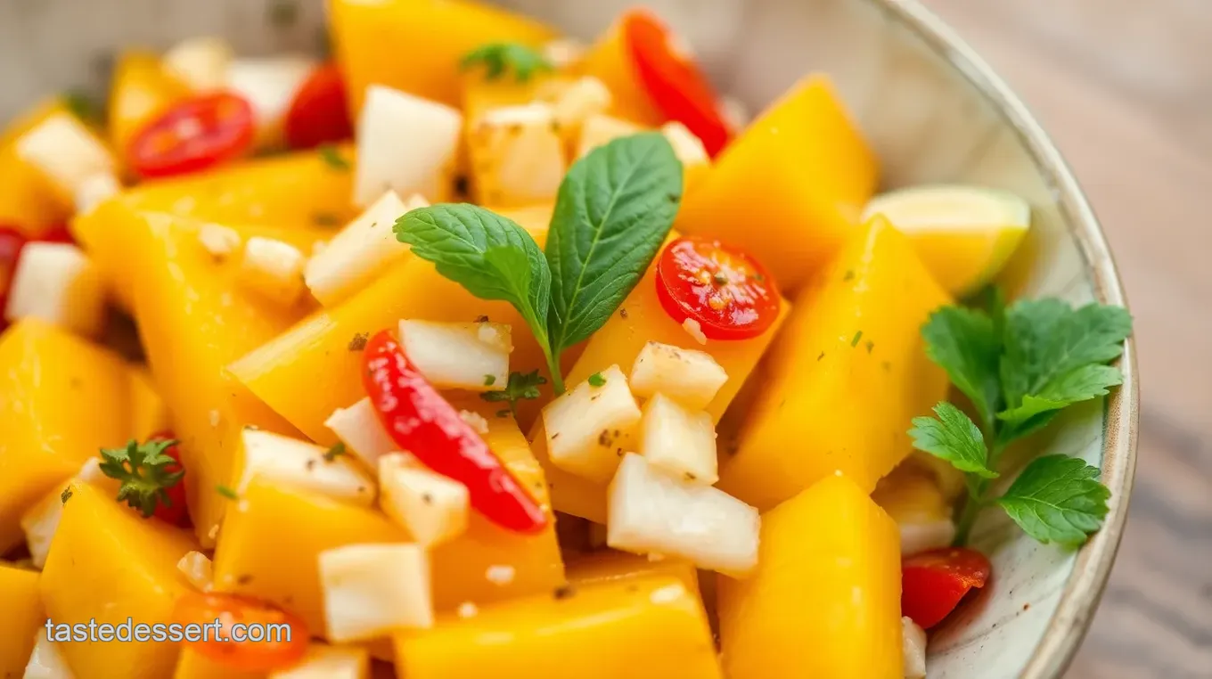 Refreshing No-Cook Mango Salad with Sweet Chili Lime Dressing