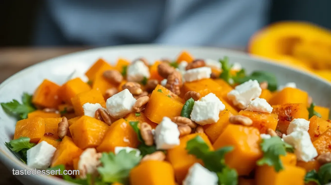 Roast Pumpkin Salad with Feta & Walnuts