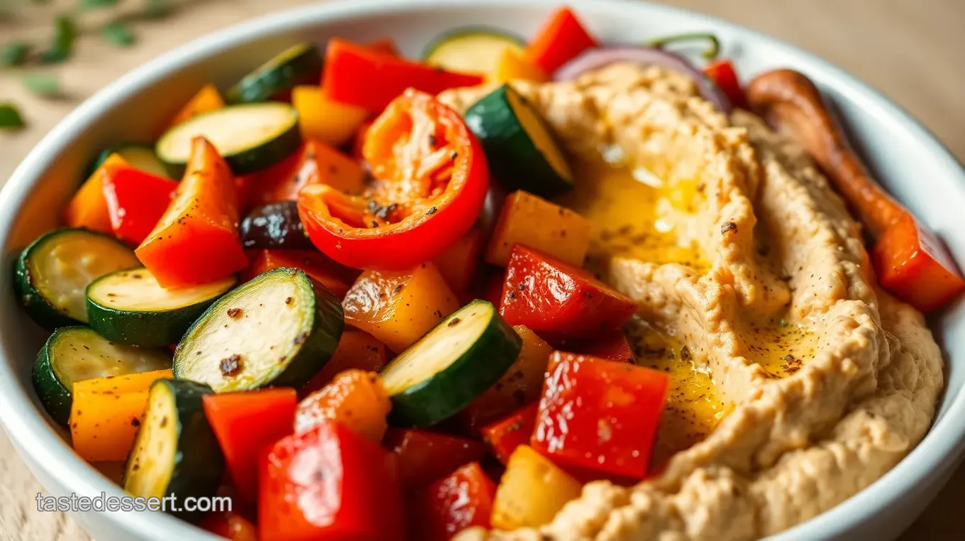 Mediterranean Appetizer Platter with Chicken Shawarma Salad