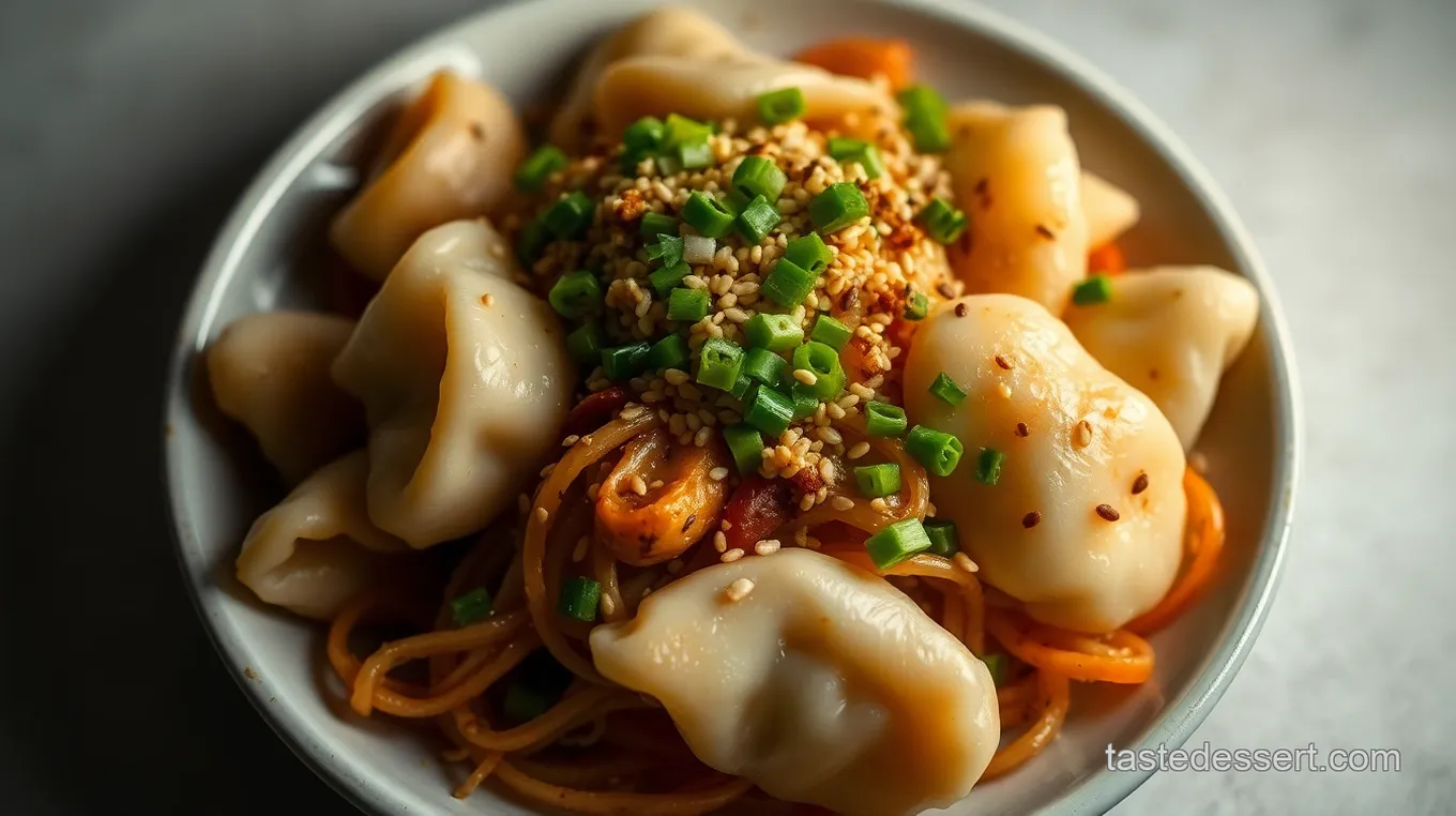 Sesame-Soy Dumpling Salad