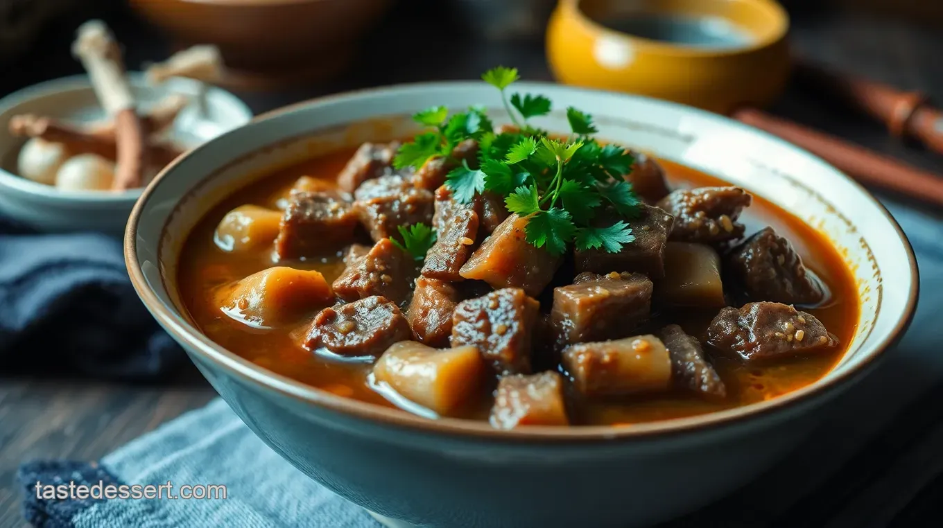 Slow-Cooked Tendon Beef Stew: A Cozy Family Favourite Slow-Cooked Tendon Beef Stew