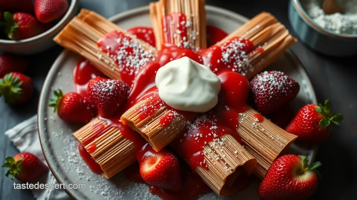 Sweet Strawberry Tamales with a Creamy Twist