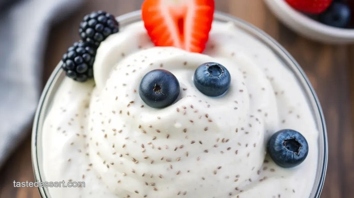 Low Sodium Coconut Chia Pudding with Fresh Berries