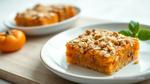 Bake Persimmon Bars with Oatmeal Topping