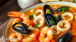 Quick Seafood Soup with Fresh Ingredients