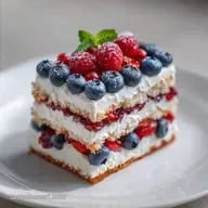American Flag Icebox Cake: Creamy