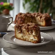 Apple Coffee Cake With Cream Cheese Filling and Cinnamon Streusel Baked in 1 Hour 20 Minutes