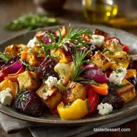 Hearty Roasted Vegetable Salad with Feta The Autumn Glow Recipe