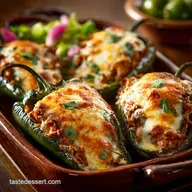 Turkey Enchilada Stuffed Poblanos Rellenos Healthy Baked Recipe