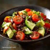 Black Bean Avocado Cucumber and Tomato Salad: A Zesty Summer Side Dish