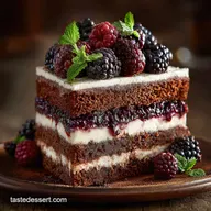 Schnapps Layer Cake: Boozy Black Forest Bramble Torte