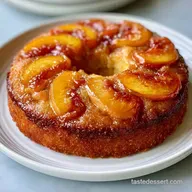 Brown Sugar Peach Cake for 12 Slices