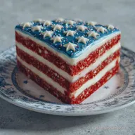 Buttery American Flag Cake: Sour Cream