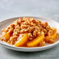 Canned Peach Crisp Recipe with Oats