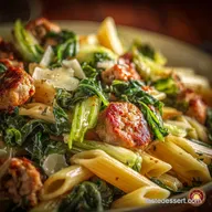 Pasta with Italian Chicken Sausage Escarole and Be One-Pan Italian Comfort