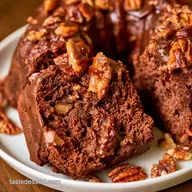 Chocolate Zucchini Bundt Cake with Pecans