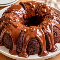 Chocolate Zucchini Bundt Cake: Fudgy