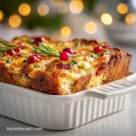 Christmas Breakfast Casserole: Custardy Bake