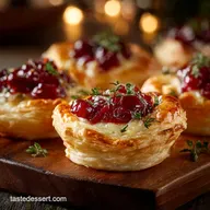 Christmas Eve Appetizers: Flaky Cranberry Brie Pastry Tarts