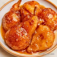 Cinnamon Poached Pears with Honey