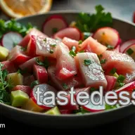 Delightful Crudo: Citrus-Infused Tuna with Avocado & Radish