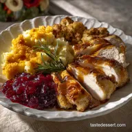 Heartwarming Classic Thanksgiving Soul Food Plate with Roasted Turkey