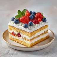 Cream Cheese Flag Cake for 18 Slices