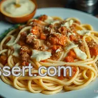 Creamy Fettuccine Alfredo with Hearty Ragu Sauce: A Family Favorite
