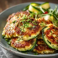 Crispy Halloumi Zucchini Recipes Baked Fritters for Dinner
