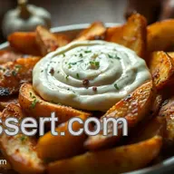Easy Crispy Potato Kennebec Wedges with Roasted Garlic Aioli