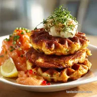 Proper Savoury Waffles and Salmon Cakes The Sophisticated Brunch