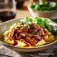 CrockPot Recipes for Two Rich Tender Beef Ragu Dinner