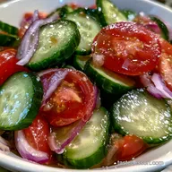 Cucumber Tomato Onion Salad for 4