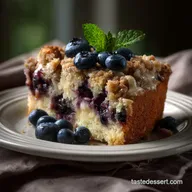 Blueberry Buckle: The Ultimate Sour Cream Crumb Cake
