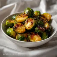 Easy Vegetarian Thanksgiving Side Everyone Will Love with Roasted Brussels Glaze