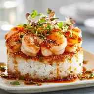 FussFree Spicy California Shrimp Stack Sushi Cake Perfect Starter