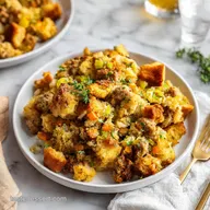 Easy Stuffing Recipe: Baked Golden Edges